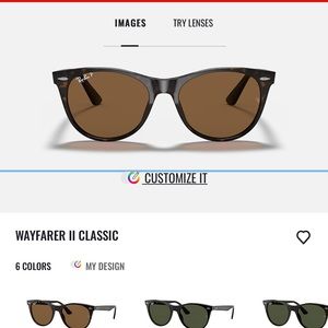 RayBan Womens Wayfarer II Classic